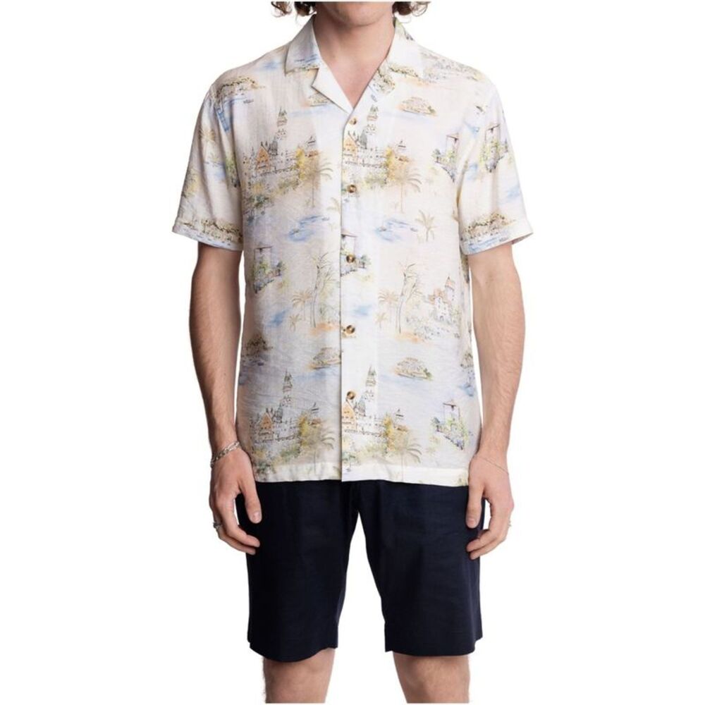 Paisley & Gray Mens Scenic Print Button Up Shirt, NWT